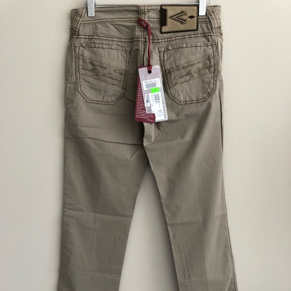 NEW with Tags 135 CARLO CHIONNA Trousers Stretch Garment Dye Made in ITALY - Picture 2 of 9